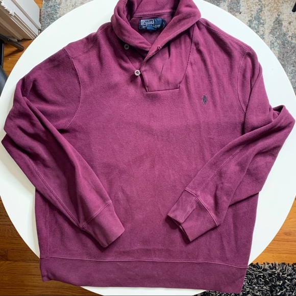 Polo by Ralph Lauren Men’s Shawl Button Collar Sweater Size Large - Picture 1 of 6